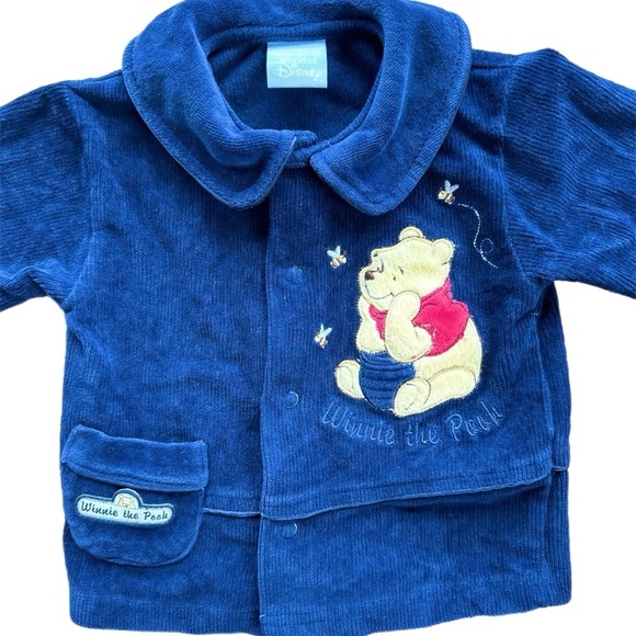 Disney Winnie The Pooh Baby Corduroy Jacket Size 3M - Picture 2 of 5